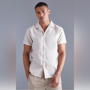 Malibu Beach Club By Drill Clothing Button Up Men’s S Beige New Tag Polyester